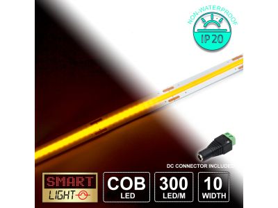 12V/1M YELLOW COB Continuous LED Strip Tape IP20/300 LED (Strip Only)