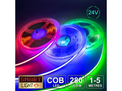 1-5M/24V COB Continuous Glow Flexible LED Strip/Tape *Dimmable*FAST SHIPPING*
