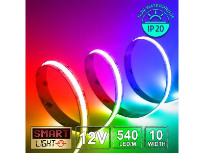 12V/1m RGB COB LED Strip (540 LED / 9.8w / 11-1600mcd per meter)