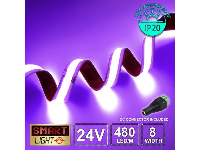 24V/1m MAGENTA COB LED Strip (480 LED / 10w /1100-1800mcd per meter)