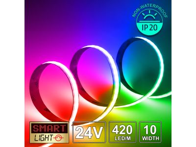 24V/1m RGB COB LED Strip (420 LED / 9w / 11-1600mcd per meter)