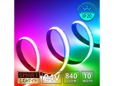 24V/1m RGB COB LED Strip (840 LED / 14.4w / 16-2200mcd per meter)