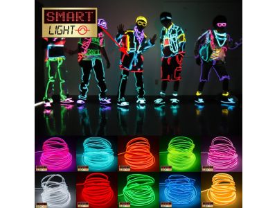 2.3mm EL Wire Neon Glow LED Strip/String/Light Cosplay Halloween Party Costume