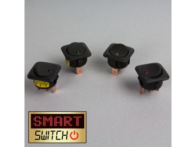 4 x SmartSwitch 12v/25A Illuminated Square Panel Switch Rocker Switch