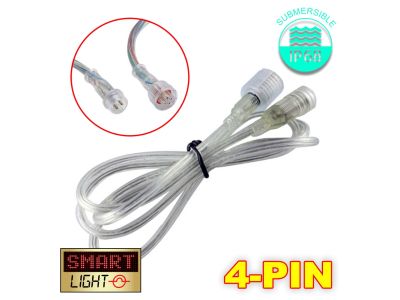 1M IP68 Male/Female Extension Cable - 4 Pin RGB LED