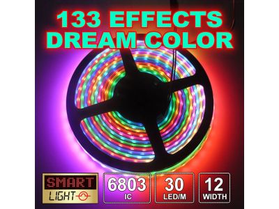 1M Addressable RGB 5050 Magic Dream Color 6803 IC Chip RGB LED Strip 133 Effects
