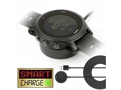 SmartCharge USB Flat Desktop Charger with 1M Data Cable For Garmin Quatix 5 inc Sapphire