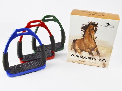 Equestrian Arrabiyya Horse Stirrups  12 Colours to Choose from Sizes 3.75" to 5.00"