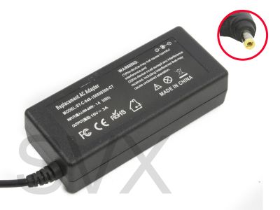 Replacement Laptop AC Adapter/Charger 15V/3A Compatible with yellow 5.5x2.5 Tip