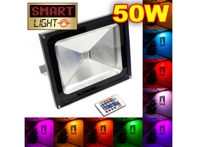 L874 -- SmartLight RGB LED Flood Light with Remote - UK PLUG 50W