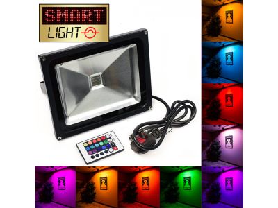 L874 -- SmartLight RGB LED Flood Light with Remote -UK PLUG