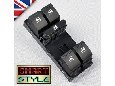 SmartStyle Black Window Switch for Volkswagen (Replace: 1K4 959 857 B)