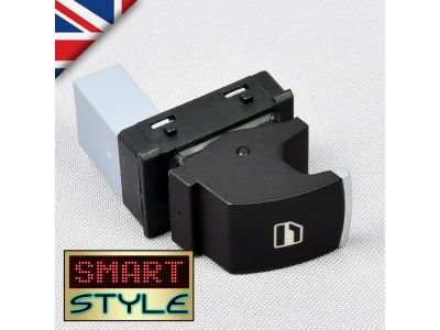 SmartStyle Black/Chrome Window Switch for SEAT (Replace: 5K0 959 855)