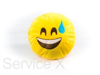 Smiling sweating face Emoji 35cm - 14"