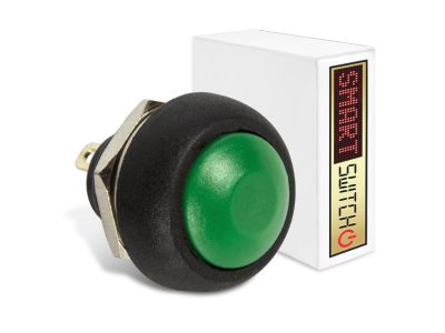 1 x SmartSwitch SPST 12mm Round Momentary Plastic Button - GREEN