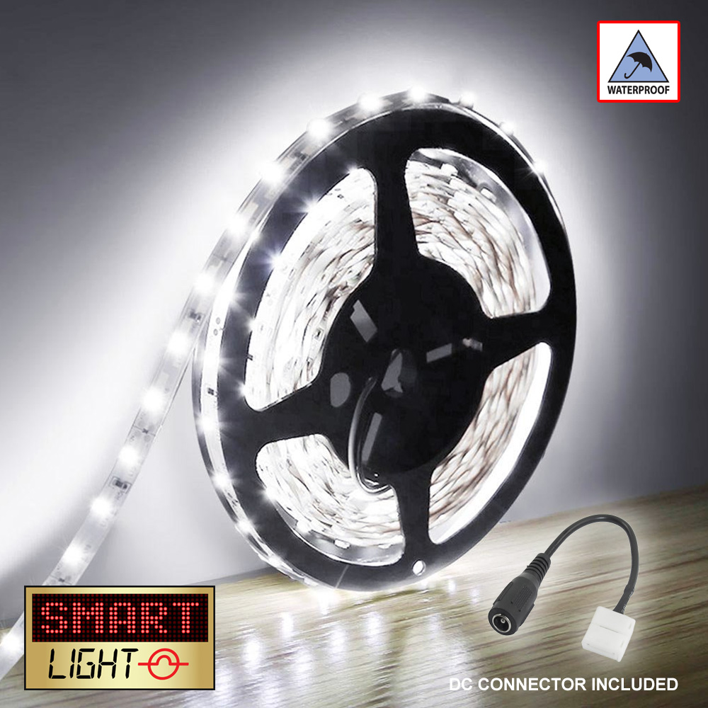 12V White 5M 300 LED Light Strip Tape XMAS Cabinet Kitchen Lighting WATERPROOF - Picture 8 of 21