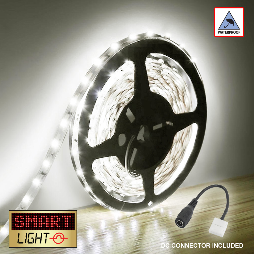 12V White 5M 300 LED Light Strip Tape XMAS Cabinet Kitchen Lighting WATERPROOF - Picture 7 of 21