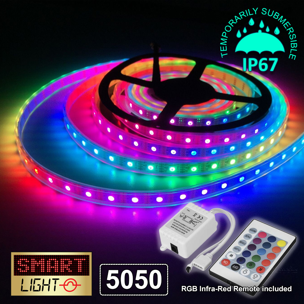 RGB LED 5M-10M Strip Light Tape XMAS Cabinet Kitchen Ceiling WATERPROOF 5050 12V - Picture 12 of 35