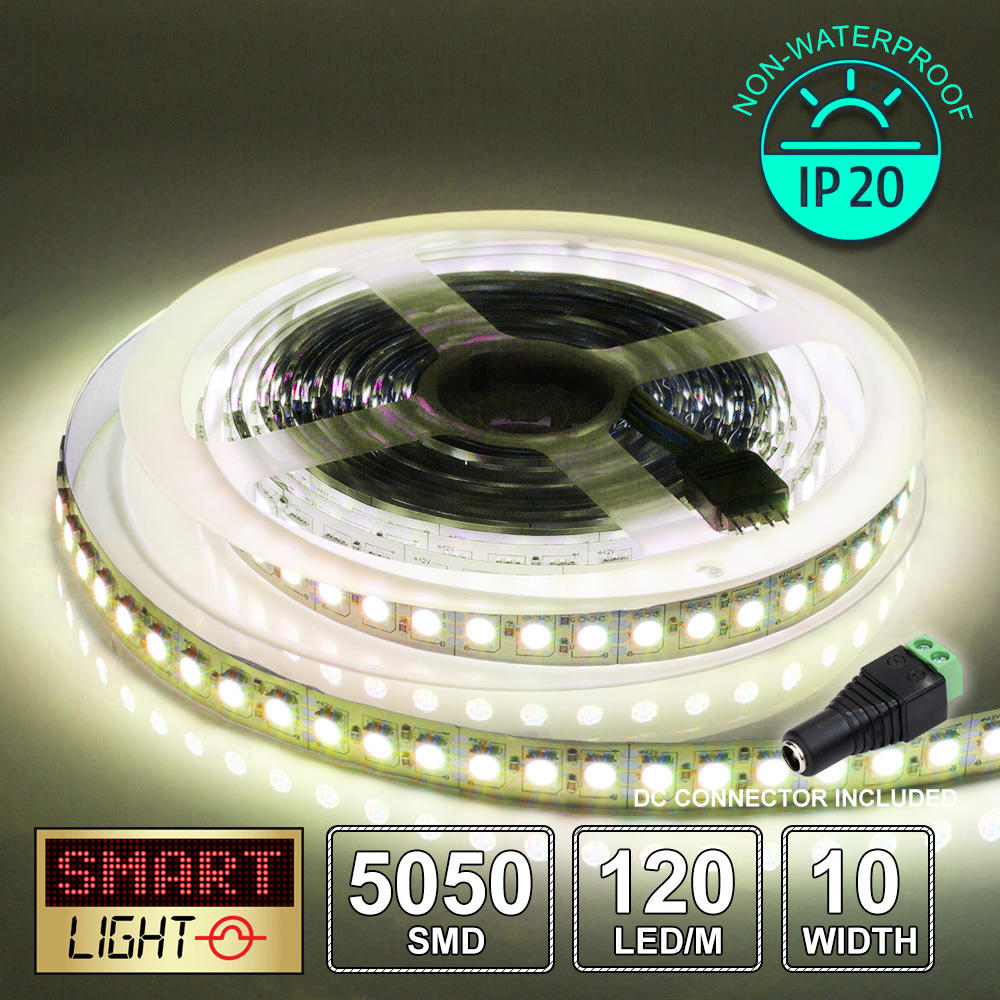 WHITE Ultra Bright 5m/600 LED Light Strip Sticky Tape *5050*120LED/m*10mm*12V* - Picture 7 of 24