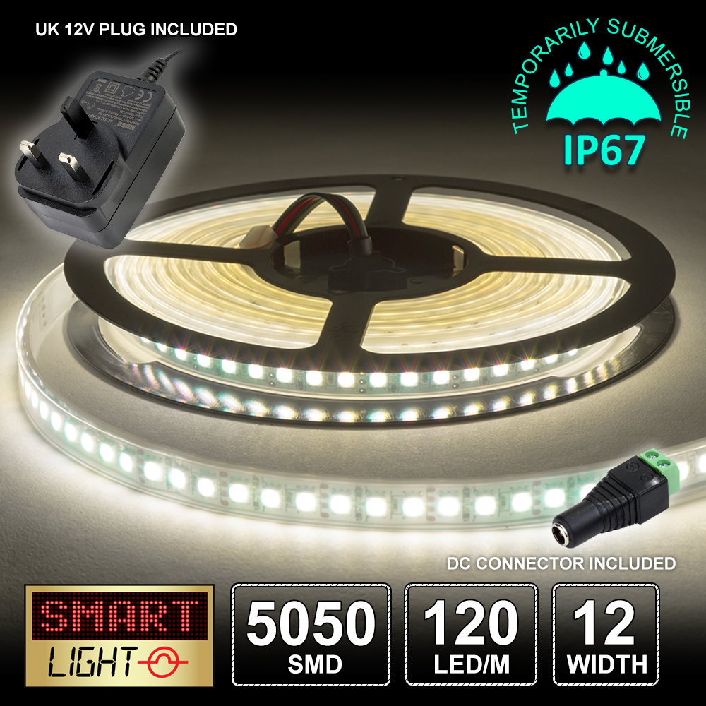 12V/5M Ultra Bright 120 LED/m Light Strip Sticky Tape SMD 5050 10mm *FAST SHIP* - Picture 10 of 31