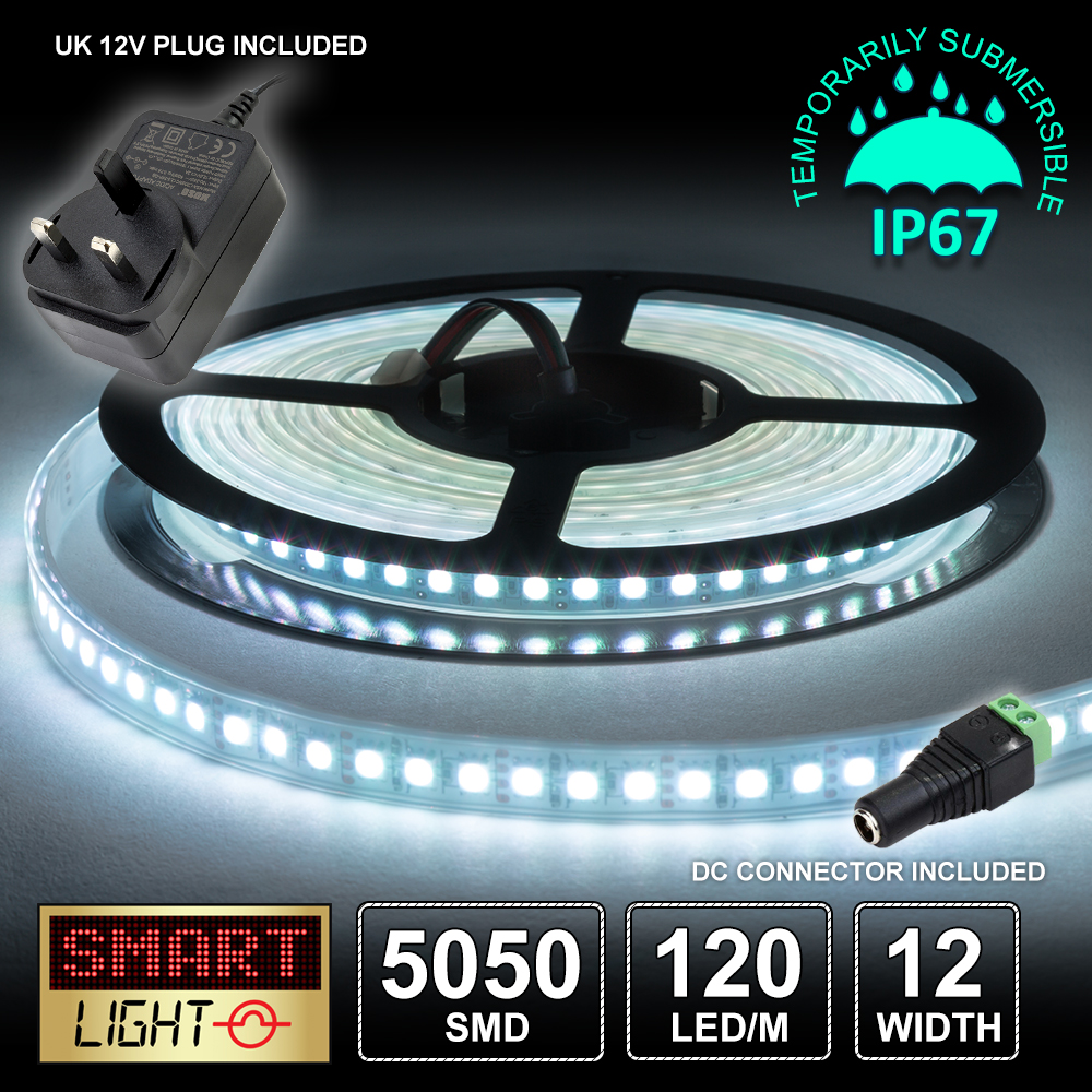 12V/5M Ultra Bright 120 LED/m Light Strip Sticky Tape SMD 5050 10mm *FAST SHIP* - Picture 16 of 31