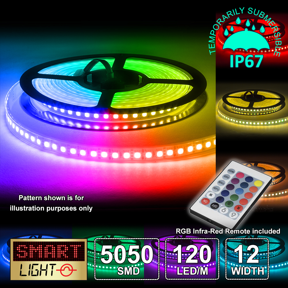 12V/5M Ultra Bright 120 LED/m Light Strip Sticky Tape SMD 5050 10mm *FAST SHIP* - Picture 29 of 31