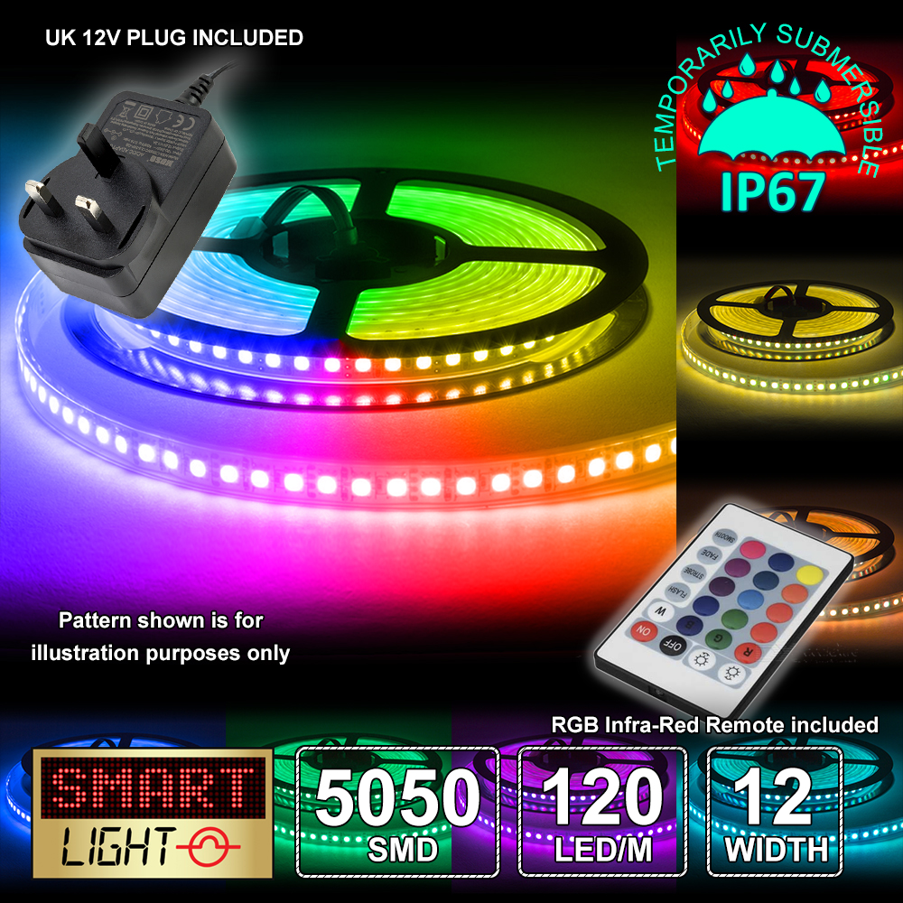12V/5M Ultra Bright 120 LED/m Light Strip Sticky Tape SMD 5050 10mm *FAST SHIP* - Picture 30 of 31