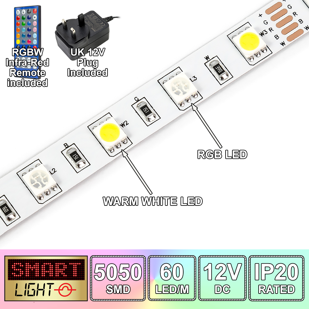 12V RGB+Cool/Warm White (RGBW/RGBWW) LED Strip Light Kitchen/Cabinet*1-10m*50... - Picture 9 of 12