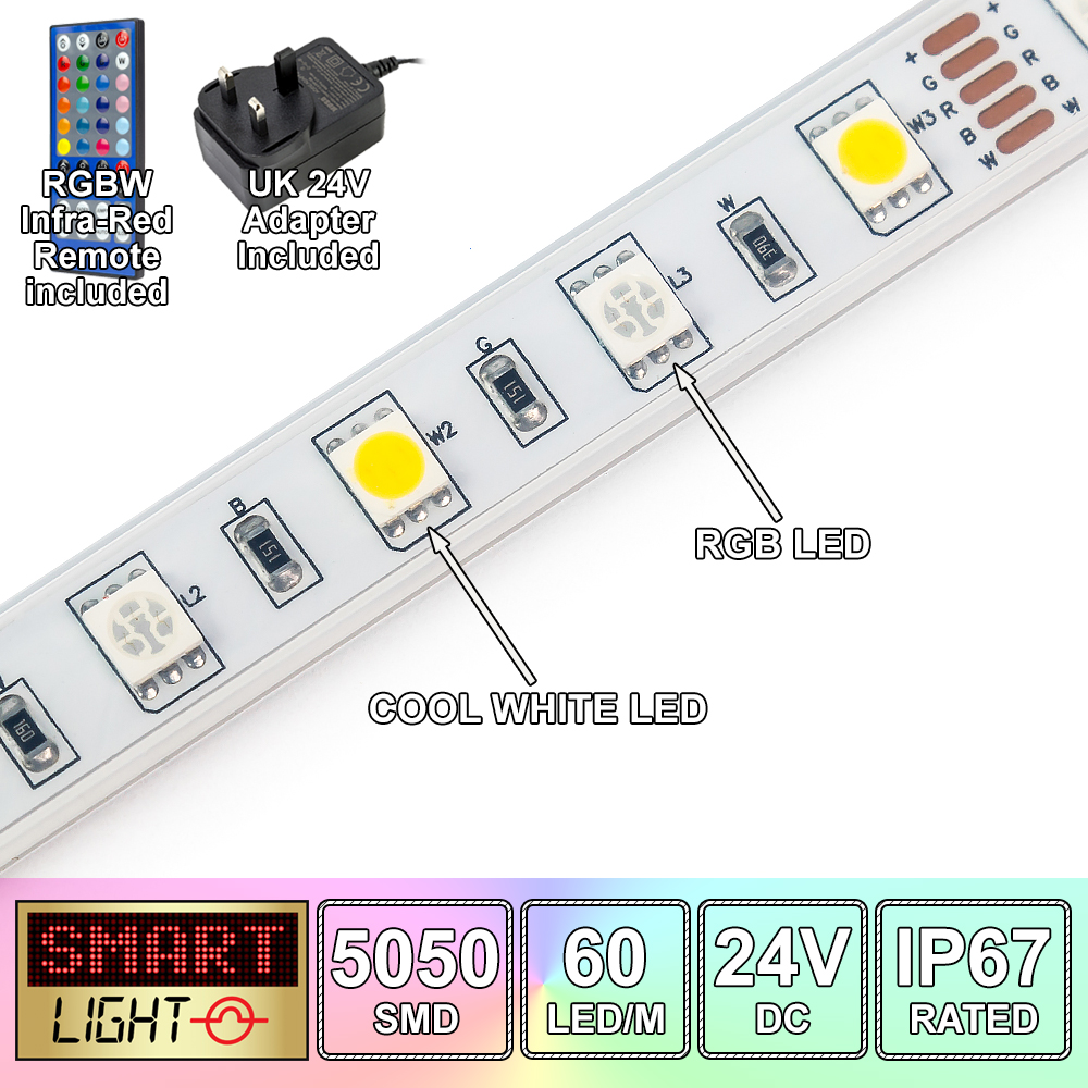 24V/5M / 300 LED RGBW/RBWW SMD 5050 LED Strip Light Sticky Tape *FREE FAST SH... - Picture 25 of 50