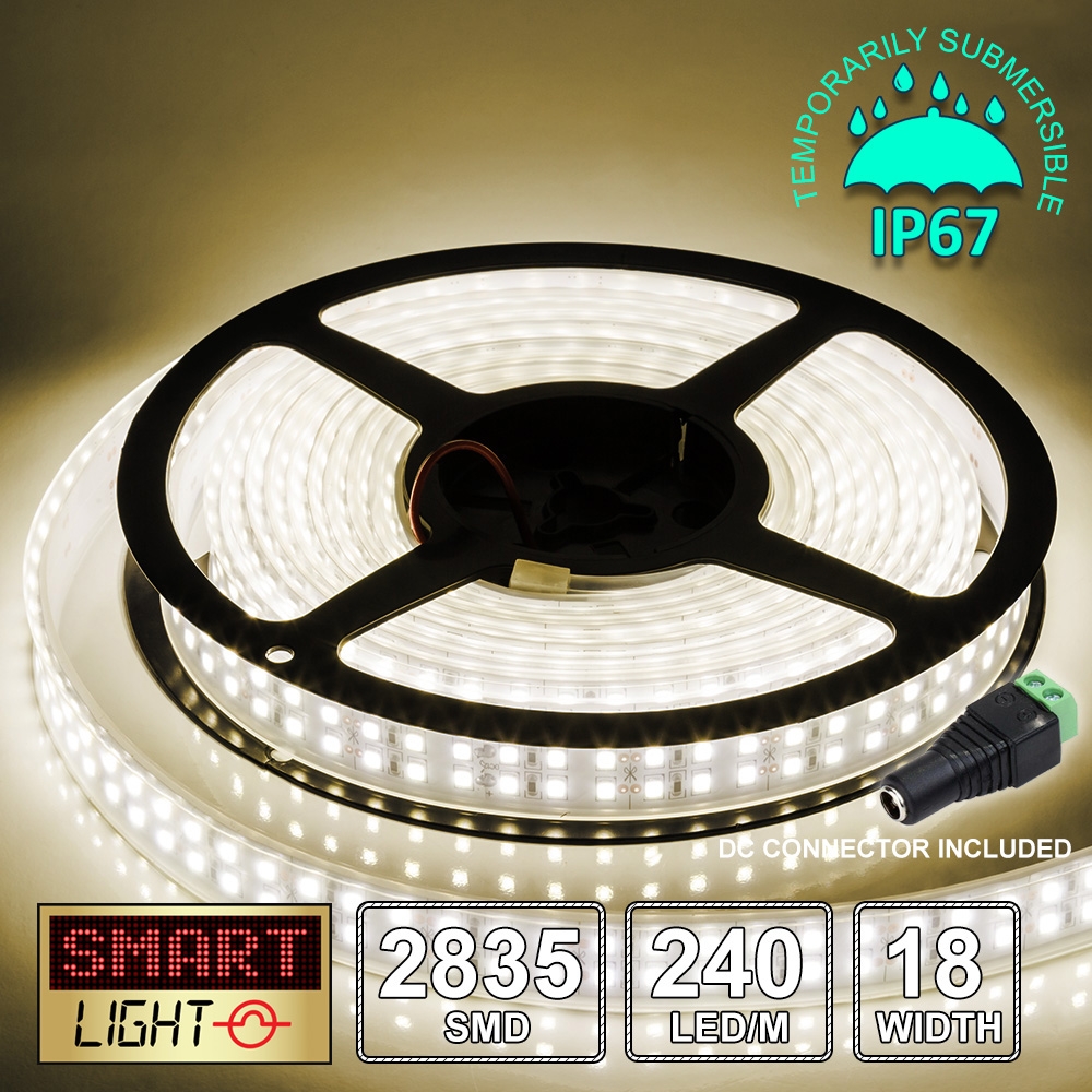 12V 2835 zweireihige ultrahelle WEISS 5m/1200 LED Lichtleiste/Band *240LED/m* - Bild 8 von 10