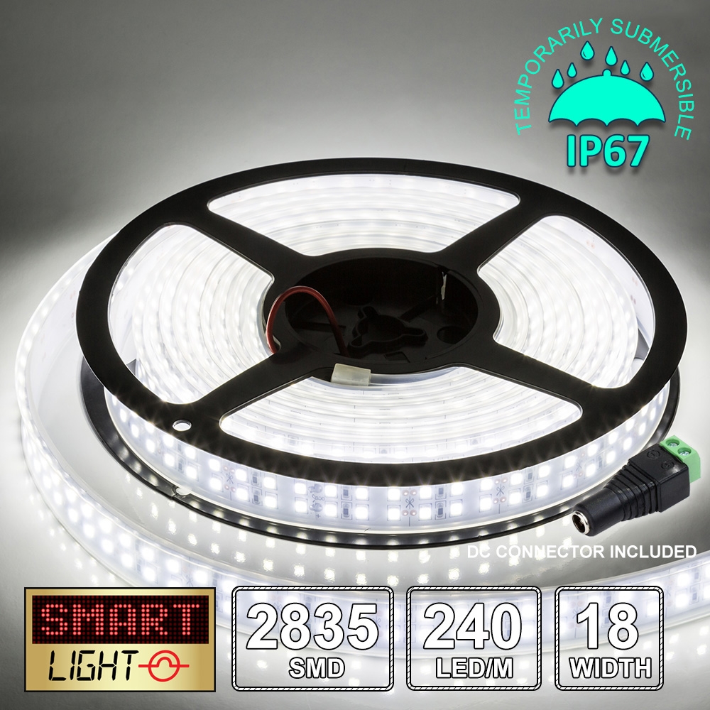 12V 2835 zweireihige ultrahelle WEISS 5m/1200 LED Lichtleiste/Band *240LED/m* - Bild 10 von 10