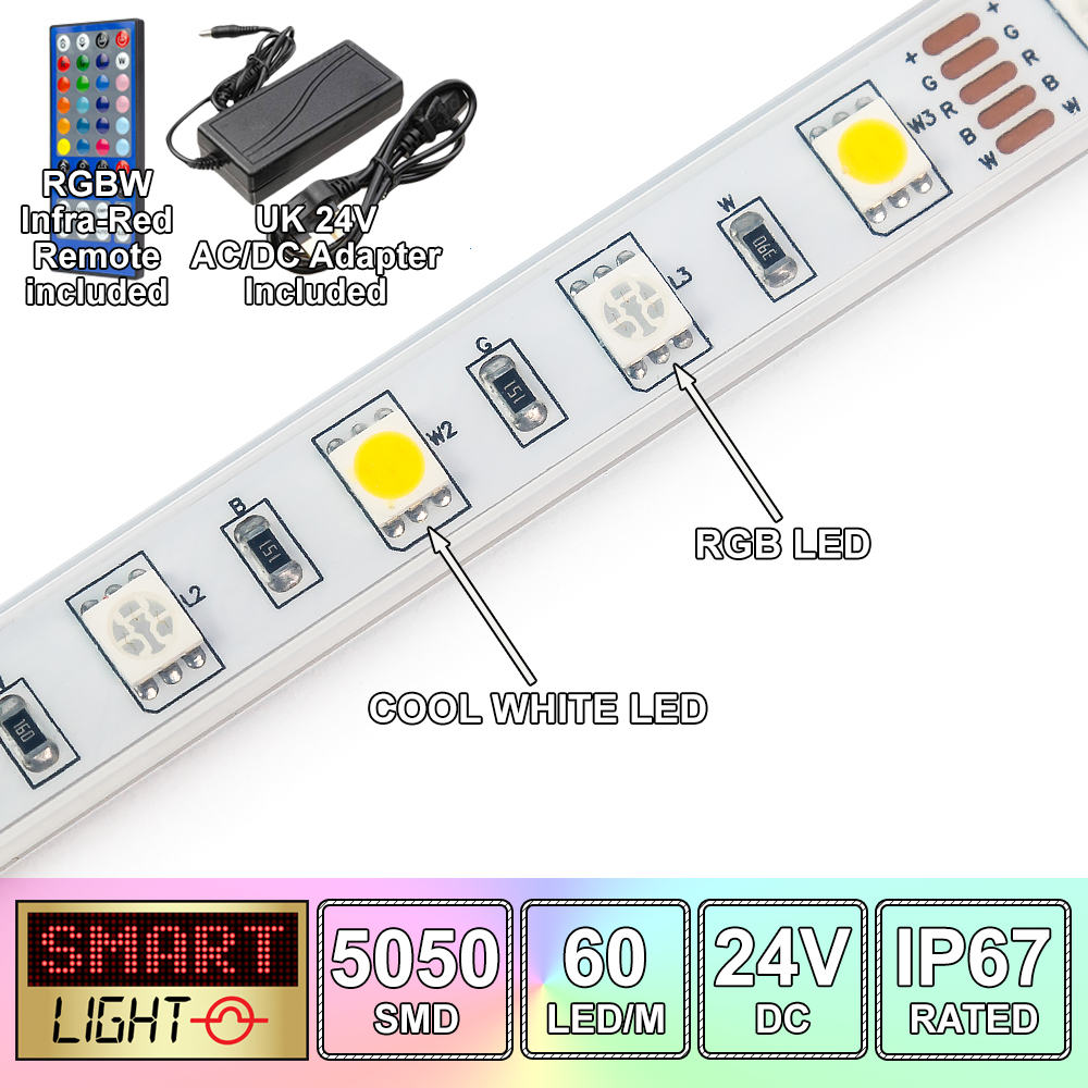 24V RGB LED 1M-20M Strip Light Tape XMAS Cabinet Kitchen Ceiling WATERPROOF 5050 - Picture 29 of 35