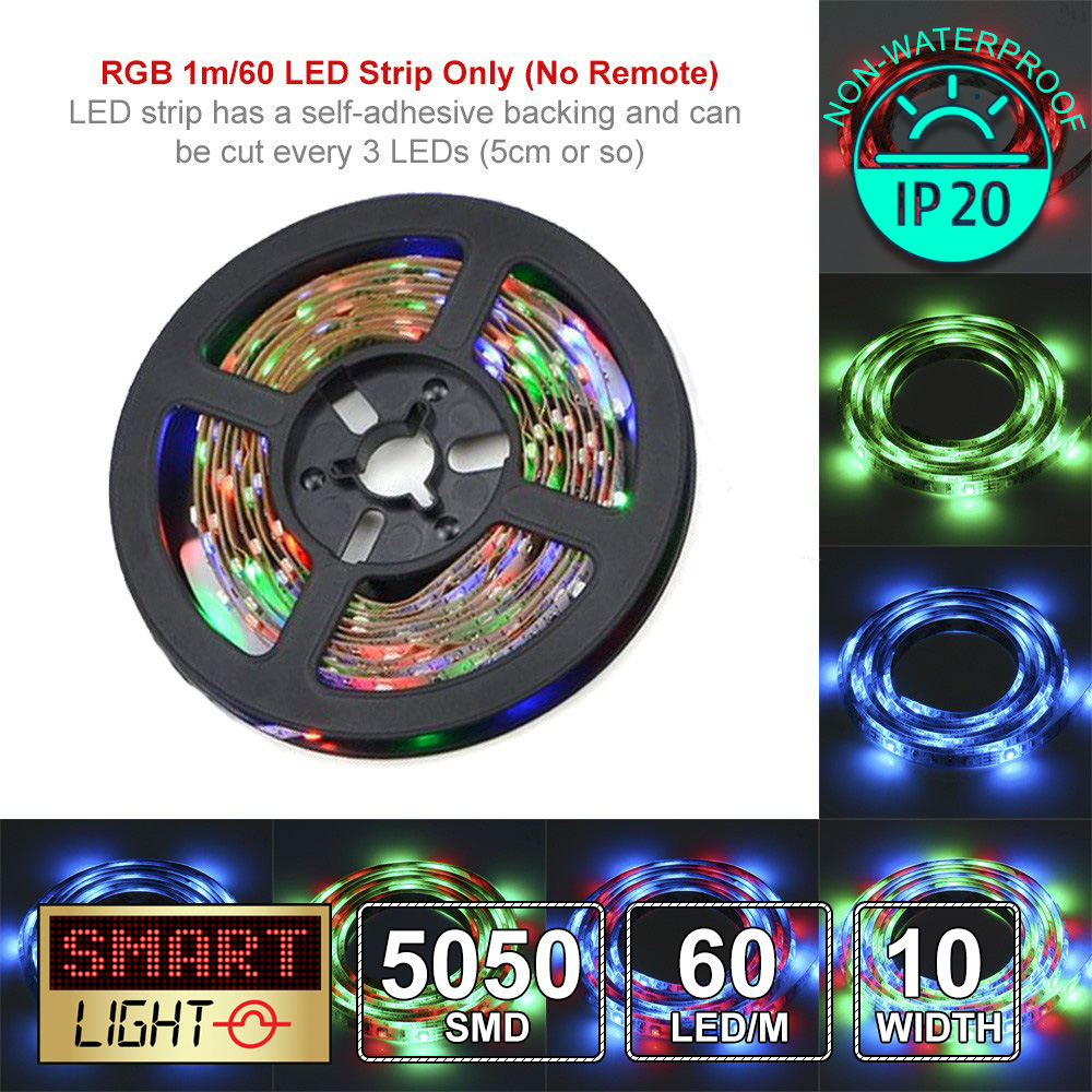 USB Powered 5V RGB LED Strip Light Backlight for LCD TV PC Computer Case Monitor - Picture 10 of 40