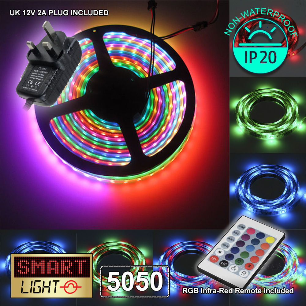 Dimmable LED Strip Lights Tape XMAS Cabinet Kitchen Lighting 12V 5050 1M/5M/10M - Picture 28 of 41