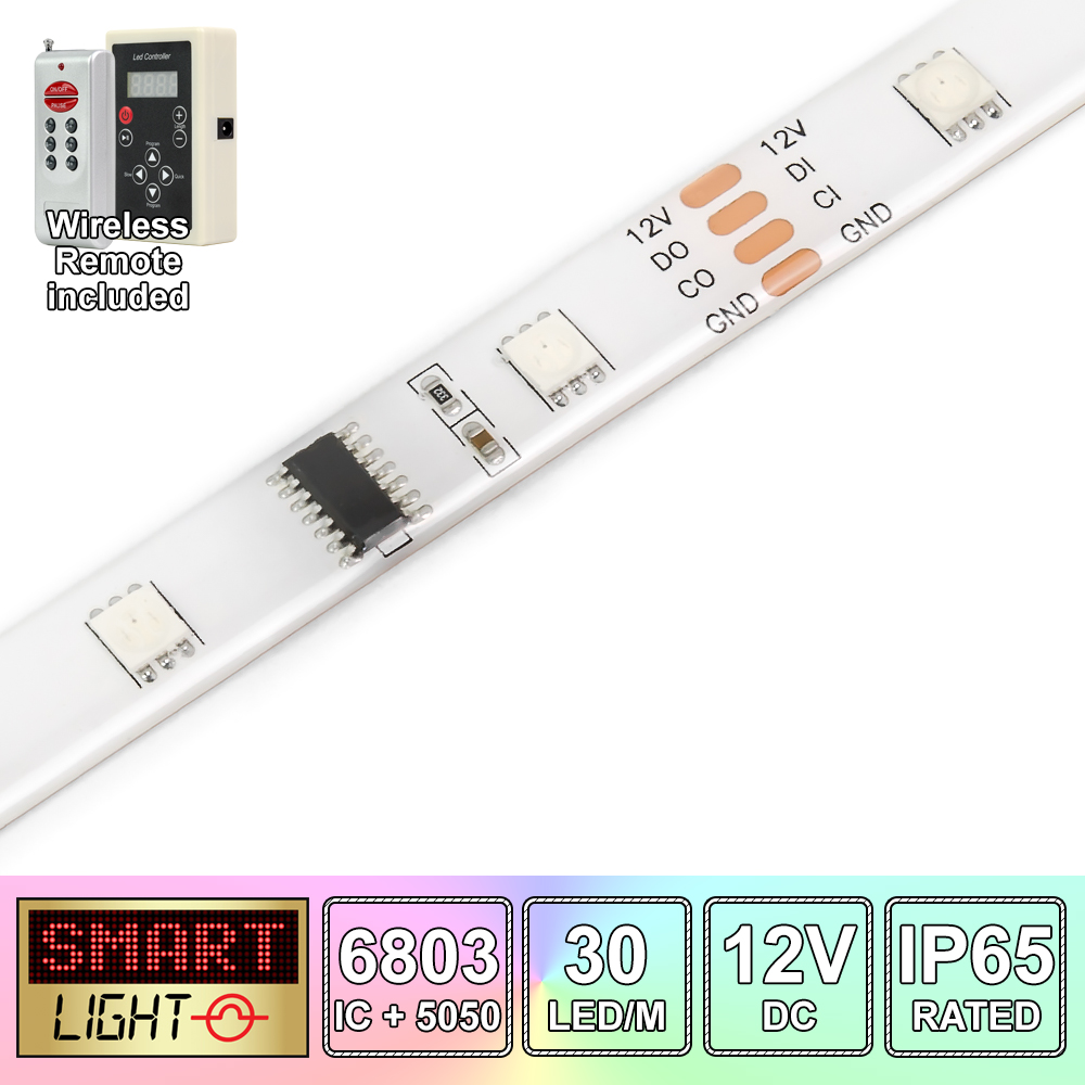 6803IC 5050 LED RGB Dream Magic Color Strip Light Waterproof Home Signs Business