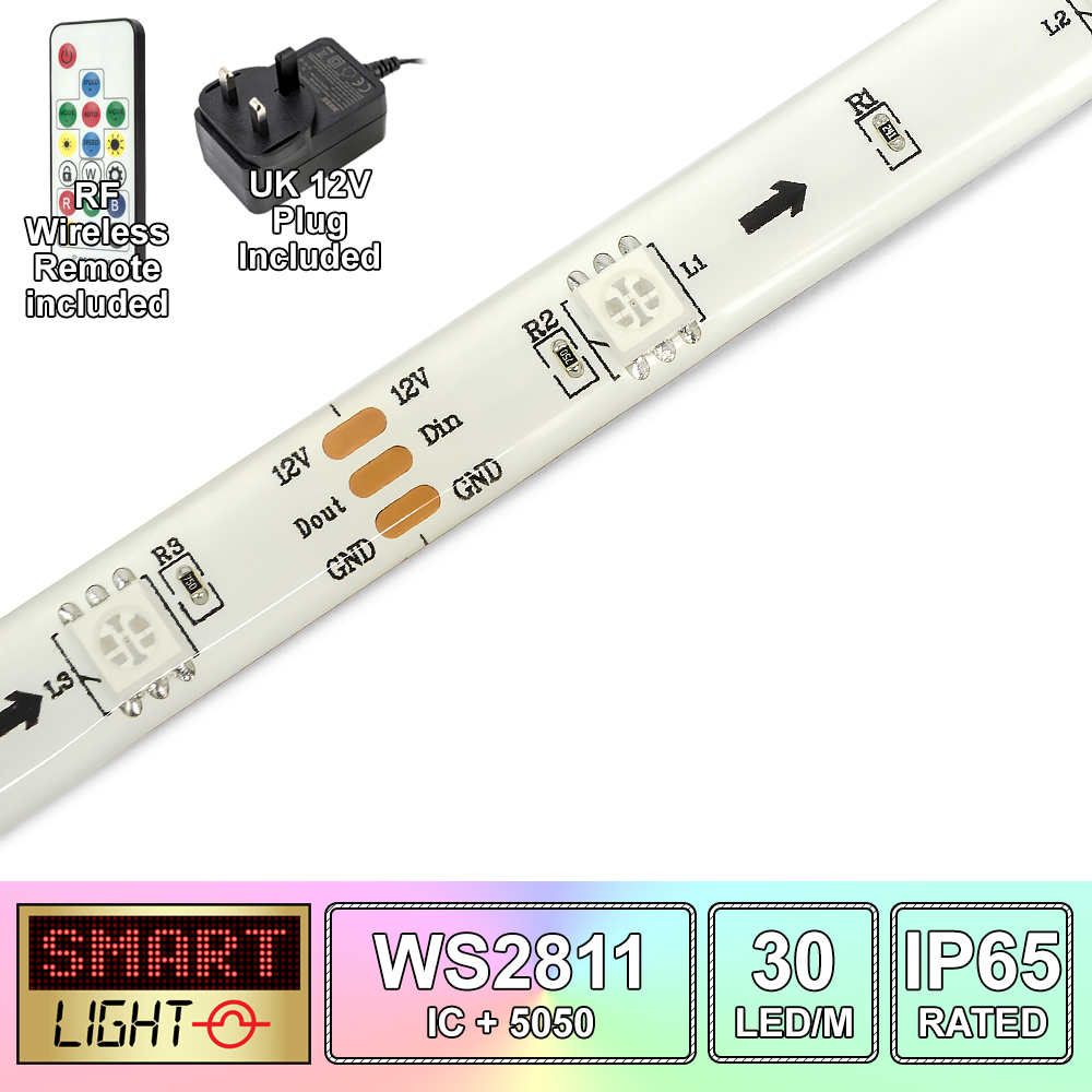 1M/5M WS2811 Fully Addressable RGB Pixel LED Strip *12V*30LED/m*FAST SHIPPING* - Picture 8 of 12
