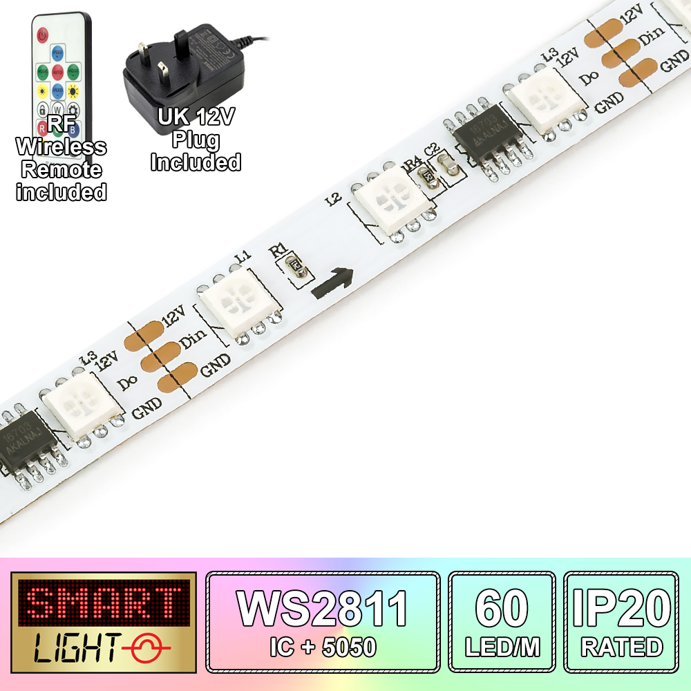 12v addressable rgb led shop strip