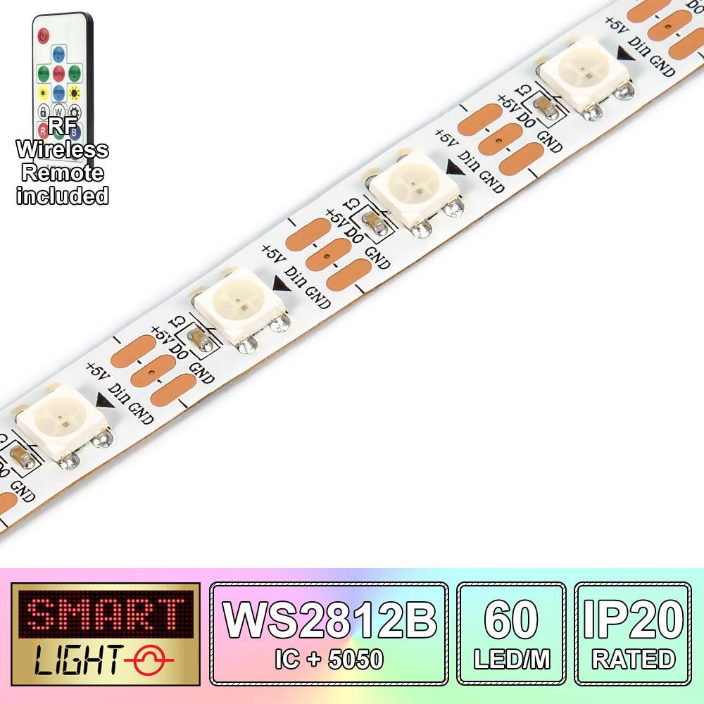 1M-5M Super-Bright WS2812B Addressable RGB LED Strip *5V*60LED/m*FAST SHIPPING* - Picture 6 of 20