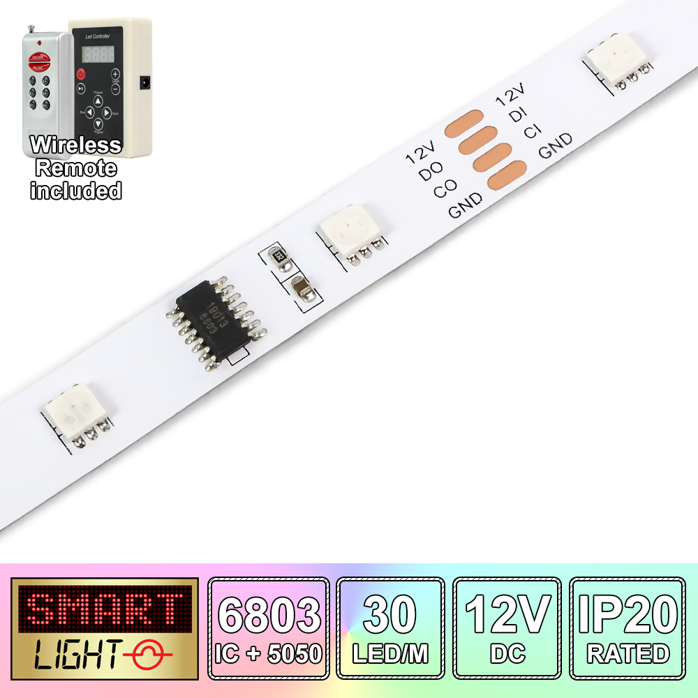 5M 300 LED RGB+Remote Control Light Strip Tape XMAS Kitchen Cabinet Ceiling 12V - Picture 23 of 57