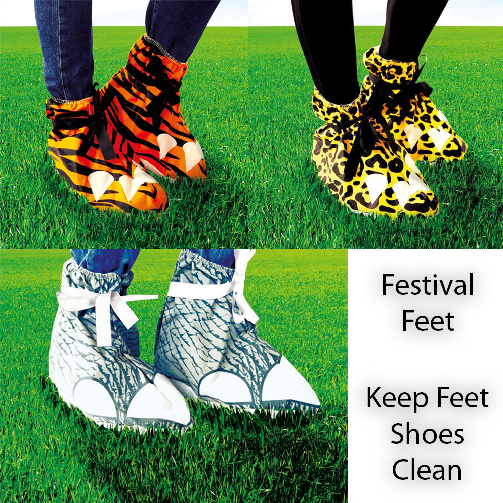 Festival Feet Animal Print Garden Party Disposable Shoes Covers and Protection