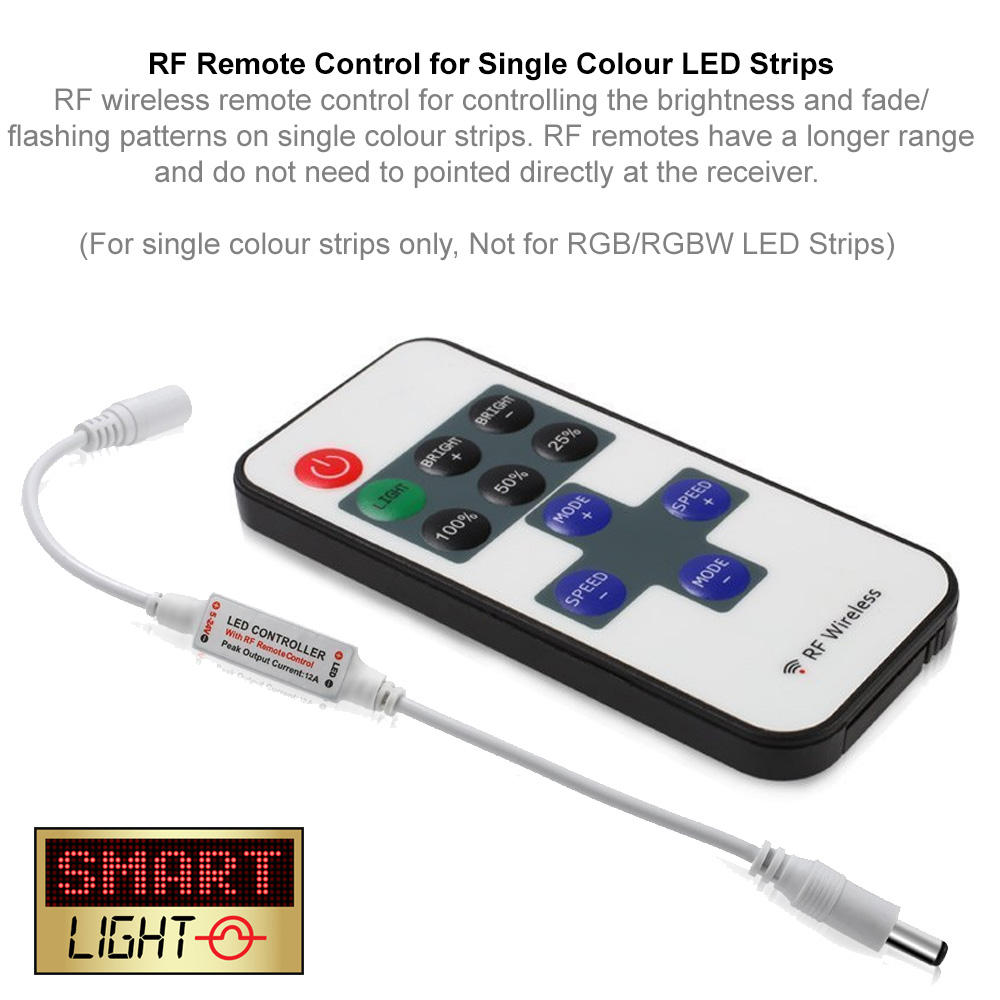 Replacement IR/RF/WiFi Remote Controls for LED Strips 5V 12V 24V USB 2835 5050 … - Picture 5 of 14