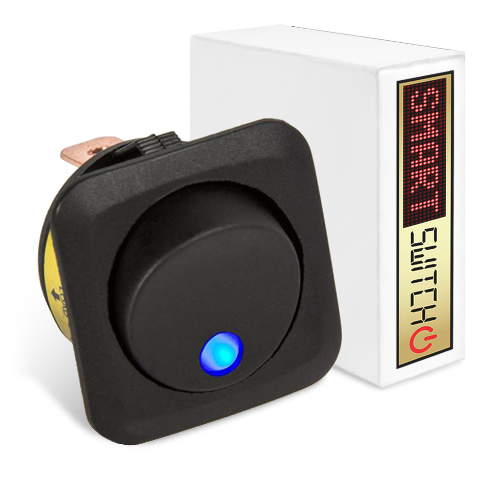 SmartSwitch 12v/25A Illuminated LED Square Panel Switch Rocker Switch