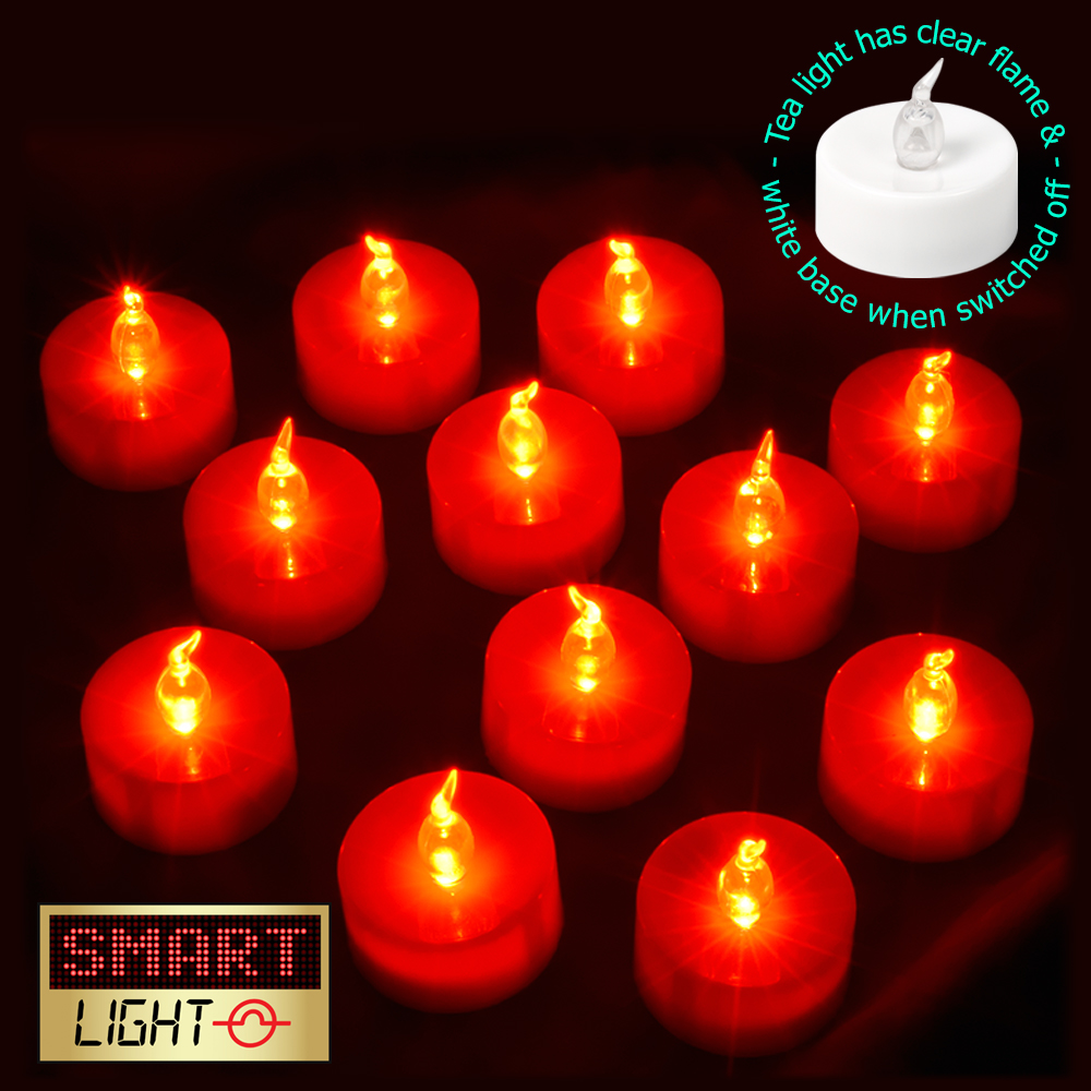 SmartLight Flameless Battery LED Tea Light Candles Tealights Bathroom