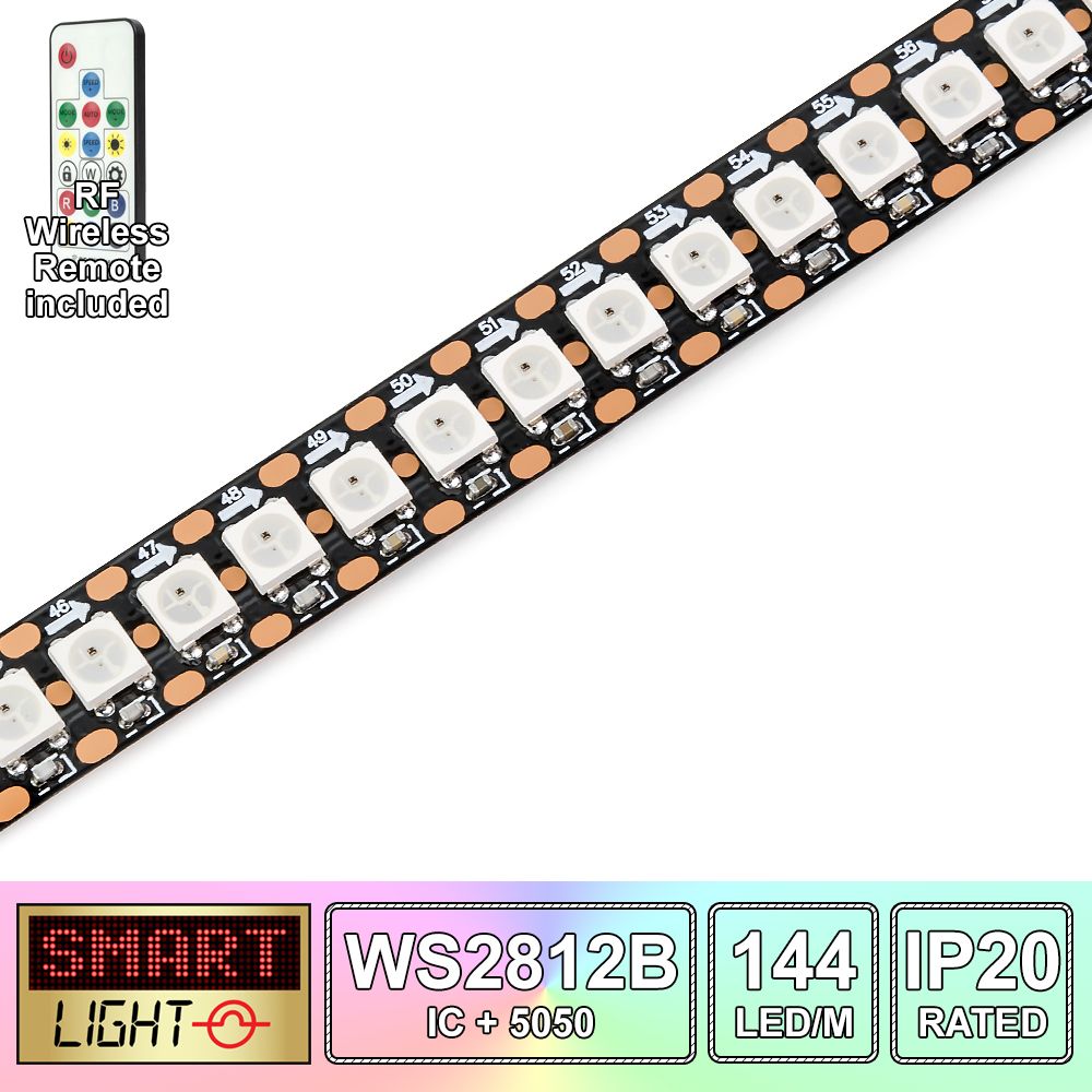 1M-5M Ultra-Bright WS2812B Addressable RGB LED Strip *5V*144LED/m*FAST SHIPPING* - Picture 17 of 24