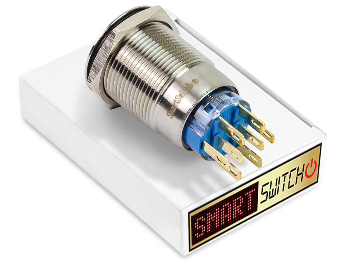 22mm Angel Eye® Power DPDT Stainless Steel Push Button LED Metal Switch AE22 eBay