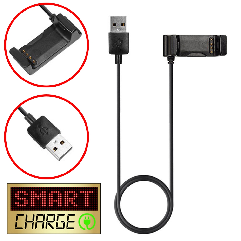 Cavo di ricarica/dati USB SmartCharge 1M per Garmin Vivosmart Vivoactive Vivomove - Foto 5 di 11
