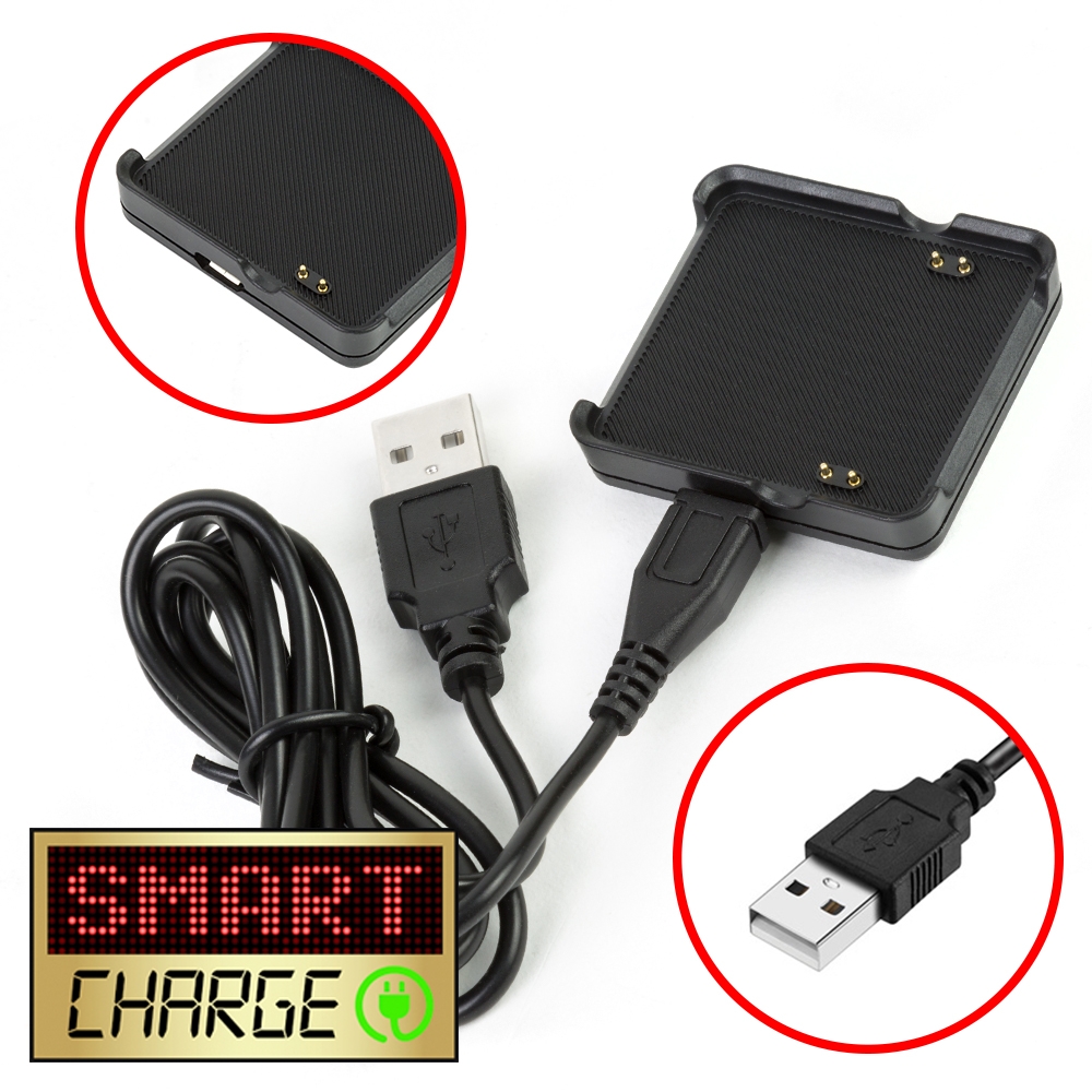 Cavo di ricarica/dati USB SmartCharge 1M per Garmin Vivosmart Vivoactive Vivomove - Foto 2 di 11