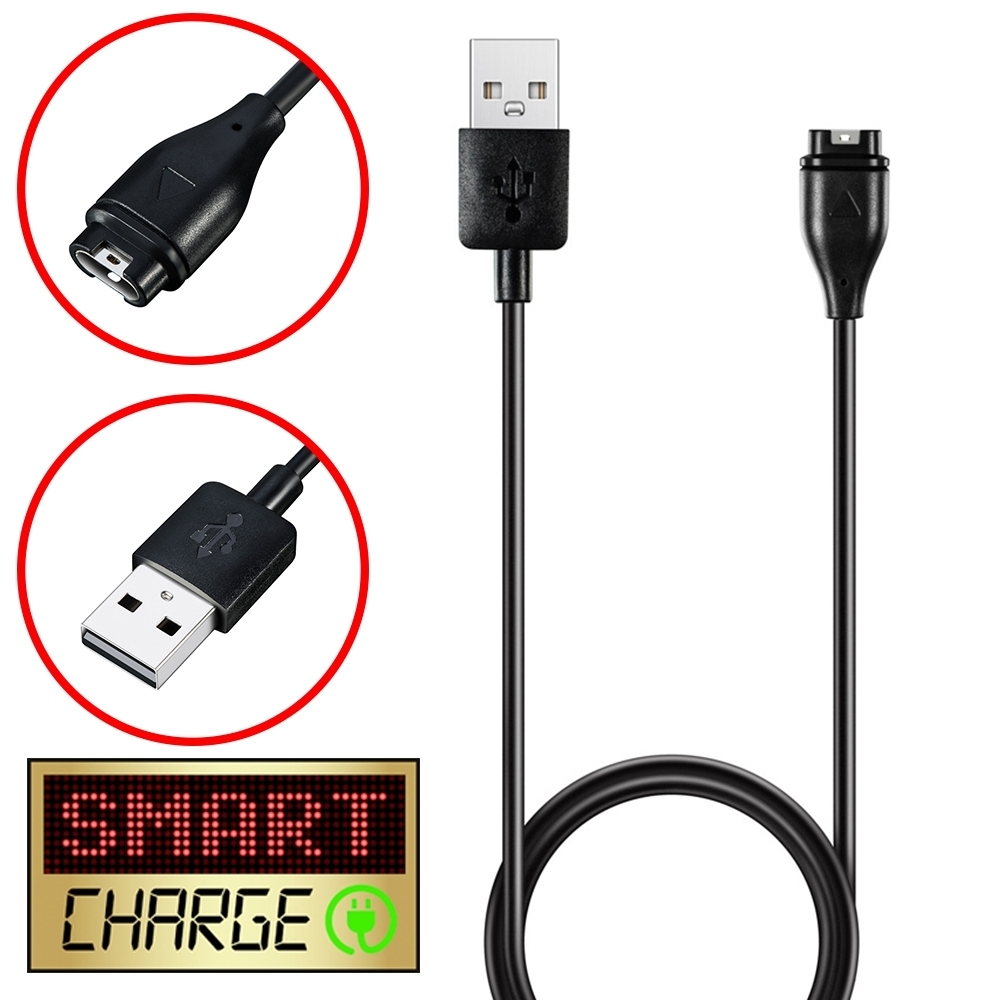 Cavo di ricarica/dati USB SmartCharge 1M per Garmin Vivosmart Vivoactive Vivomove - Foto 6 di 11