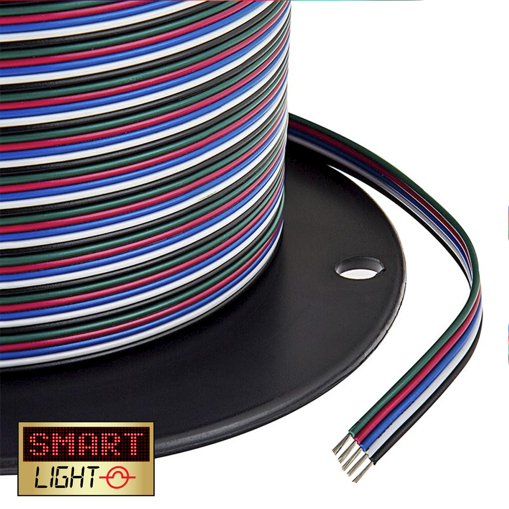 250m 4 + 5 Pin RGB RGBW LED Strip Extension Connector Cable Wire 5050